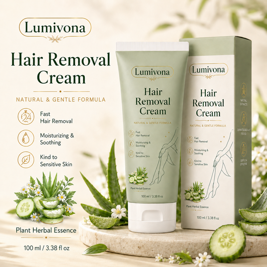 Lumivona™ Natural Gentle Hair Removal Cream | For Women & Men, Sensitive Skin