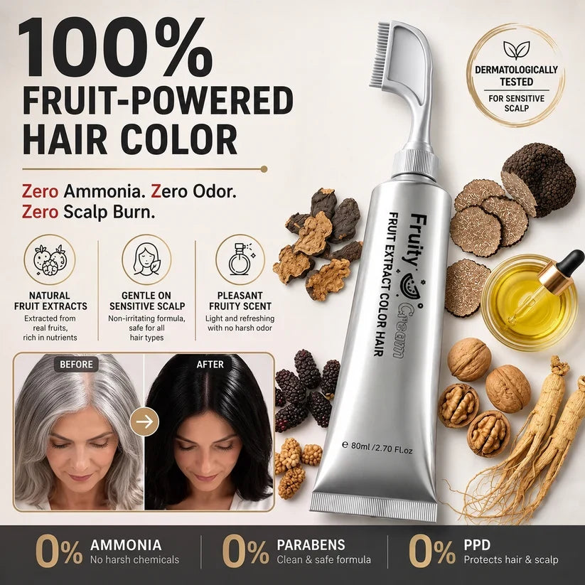 2-in-1 Black Hair Dye Comb — Easy At-Home Gray Coverage