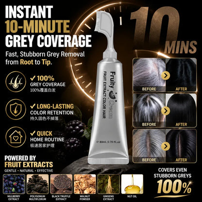 2-in-1 Black Hair Dye Comb — Easy At-Home Gray Coverage
