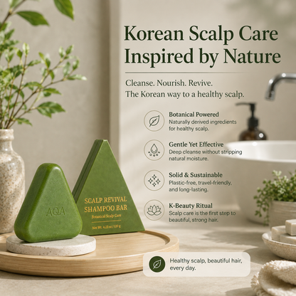 AQA® Scalp Renewal Hair Growth Bar – Deep Cleansing Shampoo for Thinning Hair & Healthier-Looking Hair