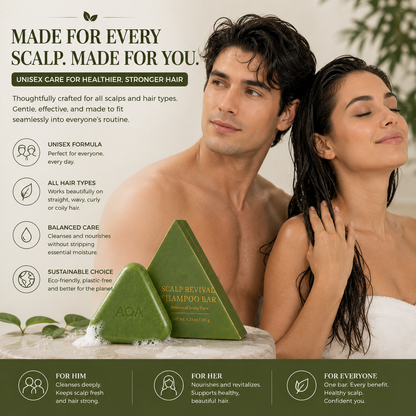AQA® Scalp Renewal Hair Growth Bar – Deep Cleansing Shampoo for Thinning Hair & Healthier-Looking Hair