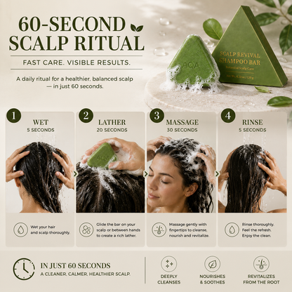 AQA® Scalp Renewal Hair Growth Bar – Deep Cleansing Shampoo for Thinning Hair & Healthier-Looking Hair