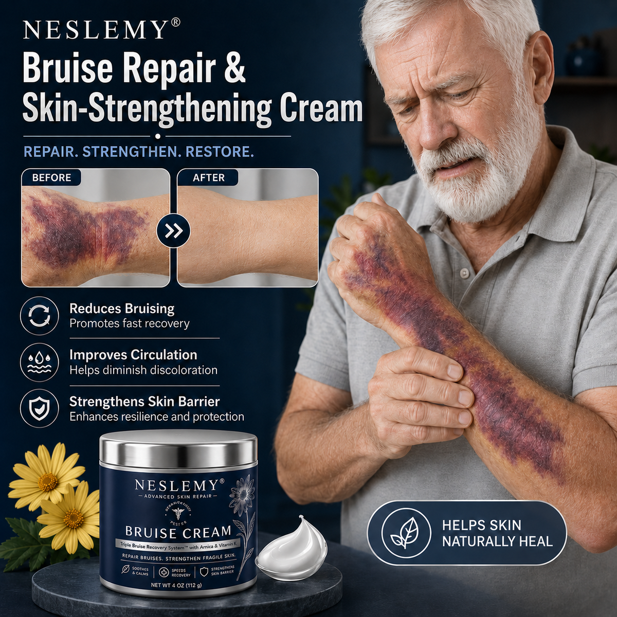 💥100K+ SOLD💕- NESLEMY® Bruise Repair & Skin-Strengthening Cream- Targeted Care for Everyday Bruises