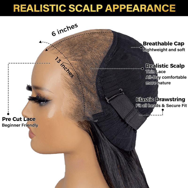 HAIR 220% Density Full Burmese Curly 13x6 Lace Frontal Glueless Wigs Water Wave Virgin Human Hair Wigs Pre Plucked Natural Hairline FallFreshness