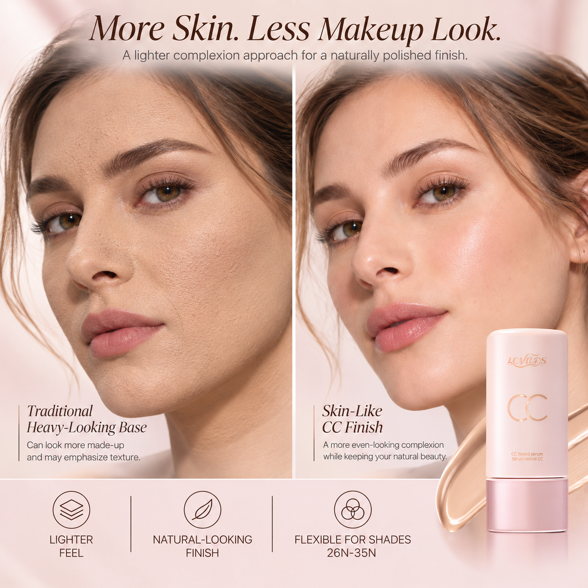 ✨LOVILDS® Lightweight CC Tinted Serum – Buildable, Natural-Looking Coverage